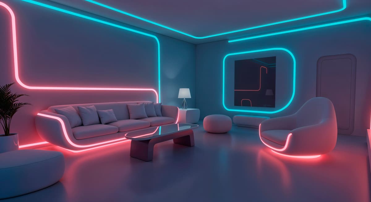 Modern LED cinema room